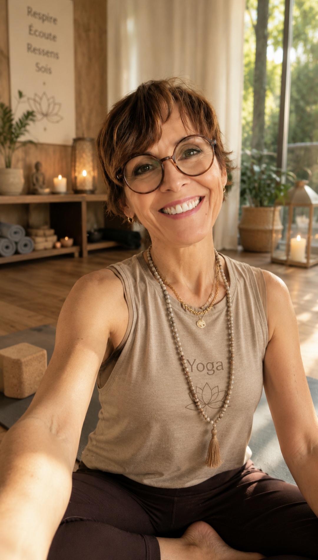 Portrait de Fabienne Olivon, professeure de yoga à Codolet dans le Gard