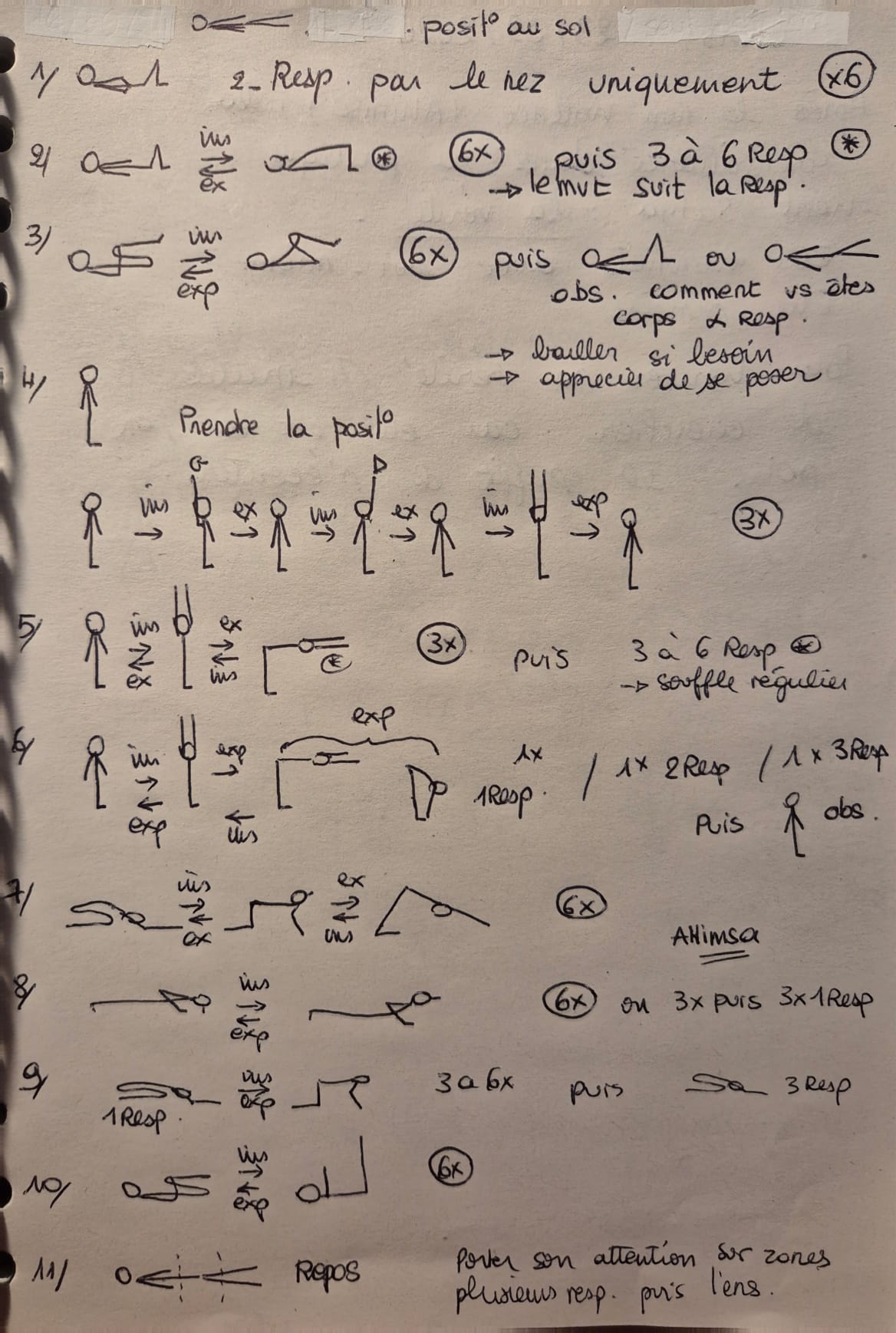 Fiche de la séance 1/ Tout en douceur